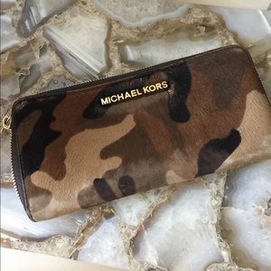 Michael Kors camo wallet.